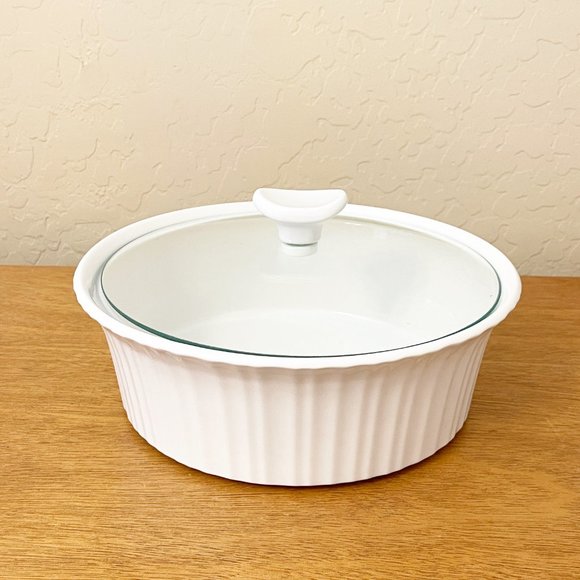 Corningware Other - CorningWare French White Stoneware 2.5 qt 2.3 L Cassarole Baking Dish with Lid